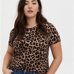 Torrid 2 Leopard Print Crew Neck